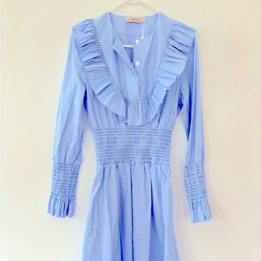 Tory Burch, Size 2, Blue Linen Dress, New With Tags!